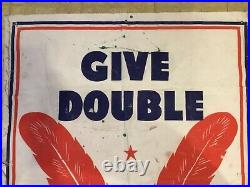 XXX Rare Ww2 Banner/ Flag Doulbe V Victory Against Racism In The USA And Nazi