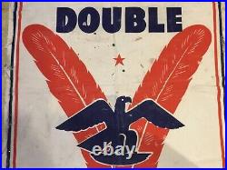 XXX Rare Ww2 Banner/ Flag Doulbe V Victory Against Racism In The USA And Nazi