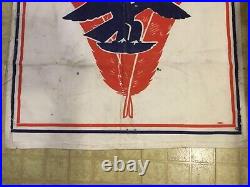 XXX Rare Ww2 Banner/ Flag Doulbe V Victory Against Racism In The USA And Nazi